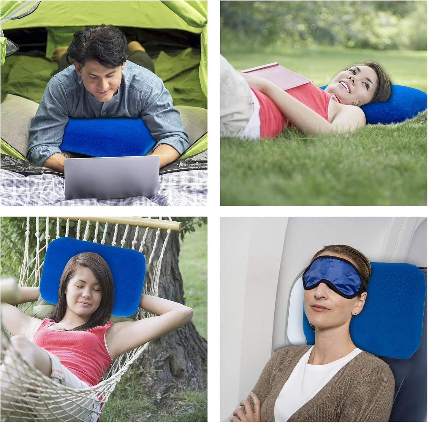YOUMAKO Travel & Camping Lightweight Pillow - Memory Foam Travel Pillow for Adults Kids Outdoor Backpacking Hiking Gear with Travel Storage Bag