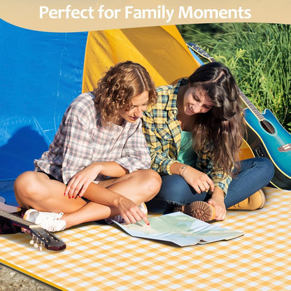 Zeproage Waterproof Picnic Blanket, 150x200cm Picnic Mat Outdoor Portable Travel Camping Coffee