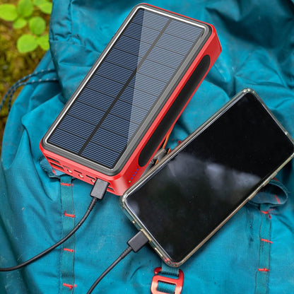 Outdoor Charging Station - Solar Power Charger Pack, Mobile Energy Source | 6.3 * 3.2 * 1.3 inches Shockproof Solar USB Bank, High Efficiency Portable Charger, Power Supply Backup During Hiking