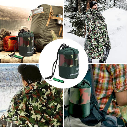Emergency Sleeping Bag, Survival Sleeping Bag, Survival Bivouac Bag, First Aid Rescue Blankets, Waterproof Emergency Blanket, Warm Tube Tent, Ultralight, Heat Repellent, Cold Protection, Rescue Tent