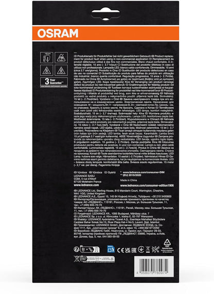 OSRAM LED Vintage 1906 Smoked Glass 4.5W 150lm Globe Shape 140mm Diameter E27 Warm White Linear Filament Dimmable Up To 15,000 Hours Life