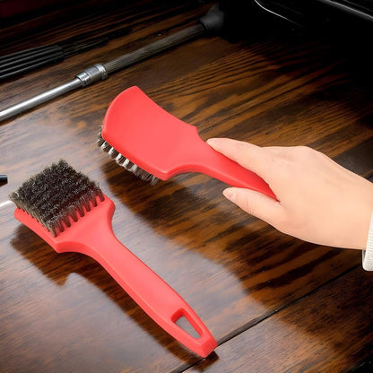 Car Wash Brush, Long Handled Car Wash Brush, Steel Wire Tire Cleaner Brush, Professional Car Detailing Wheel Brush, Car Detailing Brush for Upholstery and Rims, Heavy-Duty Brush for Tire Cleaning