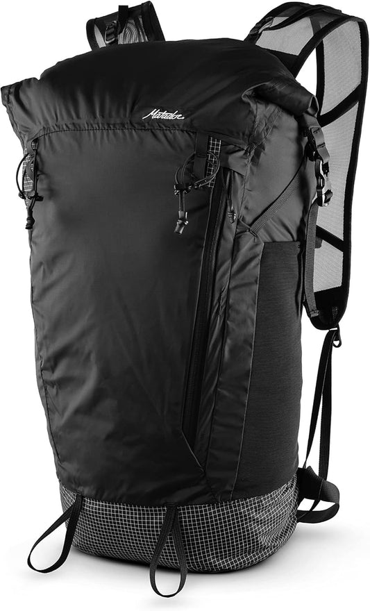 Matador Freerain22 - Waterproof Ultralight Backpack; Packable Backpack w/Gear Loops; Rolltop Hiking Backpack for Travel, Running, Cycling, Outdoors, Sports, Camping; Rucksack Small Travel Backpack