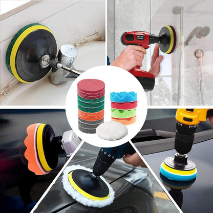 32 Pack Drill Brush Attachments for Cleaning, Crevice Cleaning Brush for Home, Bathroom, Car, Kitchen, Tight Corners, Stubborn Stains, Efficient Grime Removal, Ideal for Hard-to-Reach Areas