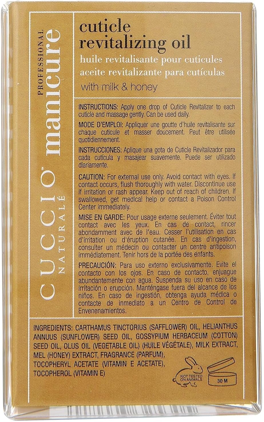 Cuccio Naturale Cuticle Revitalizing Oil - Hydrating Oil For Repaired Cuticles Overnight - Remedy For Damaged Skin And Thin Nails - Paraben And Cruelty-Free Formula - Milk And Honey - 75 ML