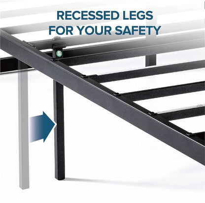 Zinus King Bed Frame - Abel 14 inch Metal Bed Frame with Steel Slat Support, No Box Spring Needed, Easy Assembly - Minimalist Platform Bed Frame with Underbed Storage Space, King Size