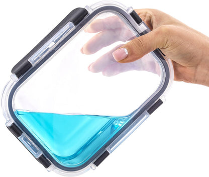 JoyJolt JoyFul 24pc(12 Airtight, Freezer Safe Food Storage Containers and 12 Lids), Pantry Kitchen Storage Containers, Glass Meal Prep Container for Lunch, Glass Storage Containers with Lids