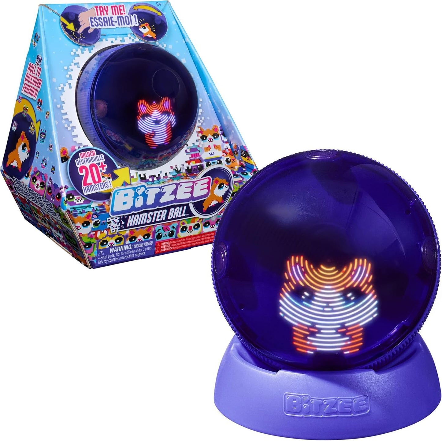 Bitzee, Hamster Ball Interactive Toy with Over 20 Hamsters Inside, Rolls and Reacts to Touch, Digital Pet Kids Toys for Girls and Boys Ages 5 and up.