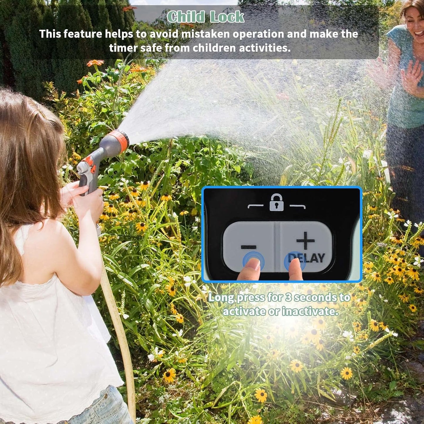 Johgee Garden Sprinkler Timer for Watering Garden Computer Watering IPX5 Automatic Water Timer Easy Control