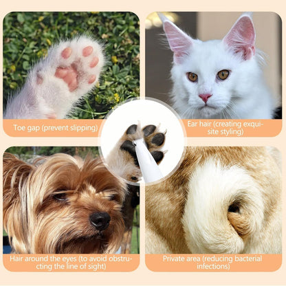 dog paw trimmer,Saffory Dog Trimmer, Pet Paw Trimmer, with LED Light,18 mm Widen Blade, 35 dB Low Noise.(1 pcs)