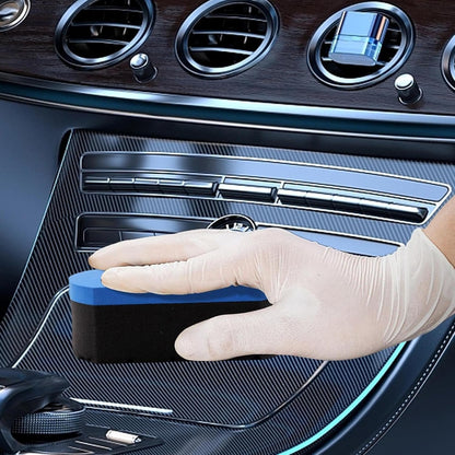 Car Cleaning Sponge, Wheel Sponge Brush, Tire Cleaner Tool 4.61x2.28x1.57 Inches, Non-Scratch Outside, Ergonomic Grip, Ideal for Auto Detailing, Garage, Outdoor Use