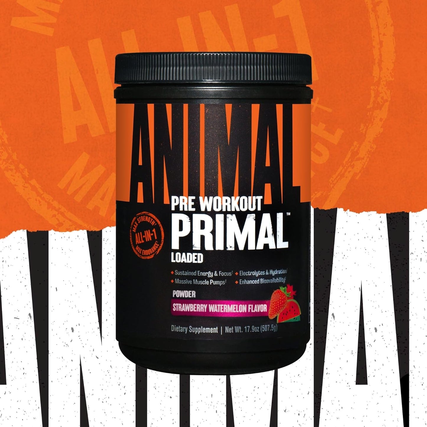 Animal Primal Powder 507 g, Strawberry Watermelon (25 Servings)