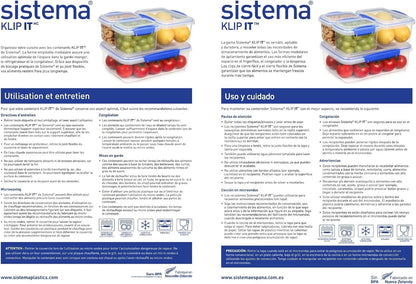 Sistema Lunch Collection Food Storage Containers, Assorted Colours, 3 Pack