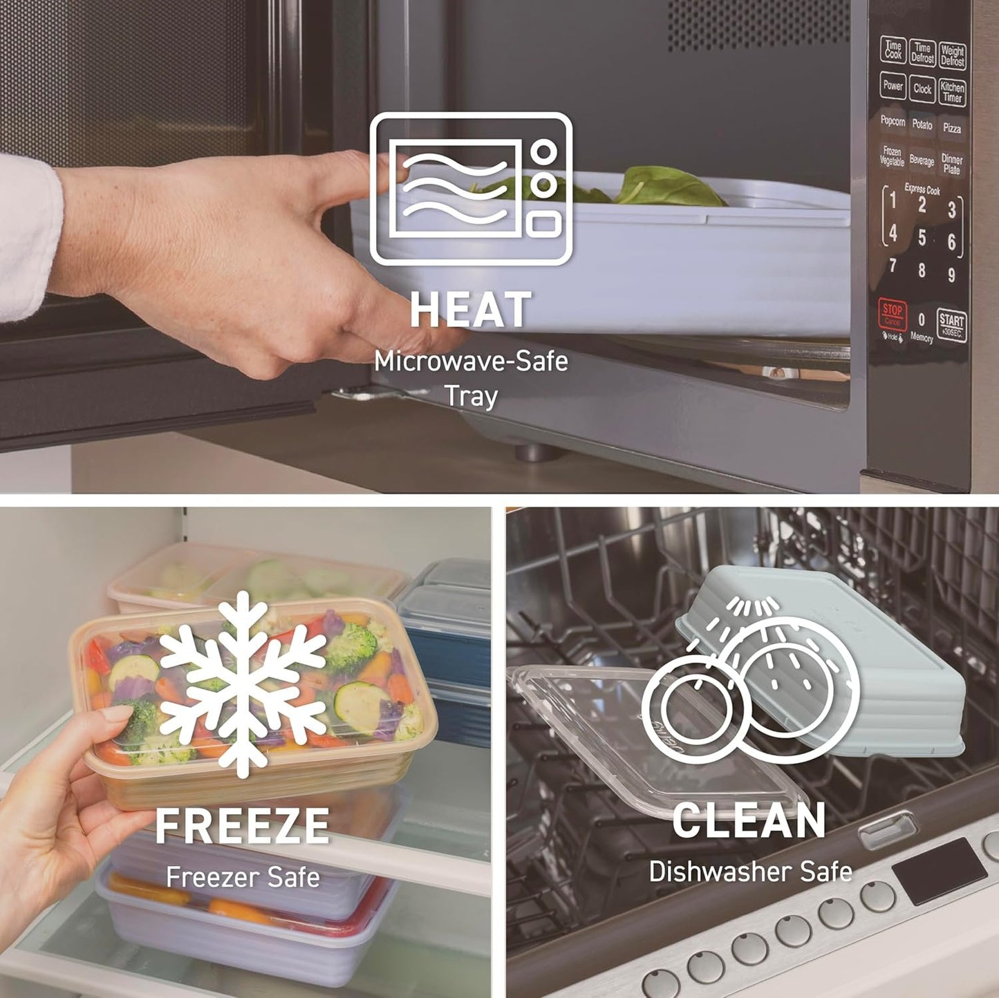 Bentgo Prep 1-Compartment Meal-Prep Containers with Custom-Fit Lids - Microwaveable, Durable, Reusable, BPA-Free, Freezer and Dishwasher Safe Food Storage Containers - 10 Trays & 10 Lids (Gold)