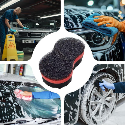 Car Wash Sponge, Buffing Sponge, 8.27-Inch Honeycomb Wax Applicator Pad, Auto Detailing Foam for Cleaning, Paint Protection, Fine Polishing, Waxing, Detailing