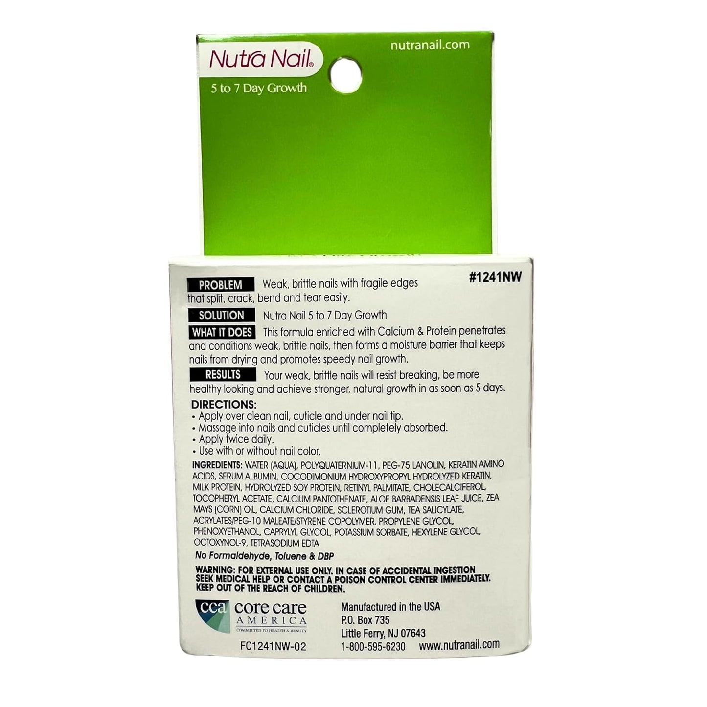 Nutra Nail 5 to 7 Day Growth Treatment - Fast Keratin Nail Hardener & Nail Strengthener for Thin Nails, Brittle & Damaged (0.47 Fl Oz)
