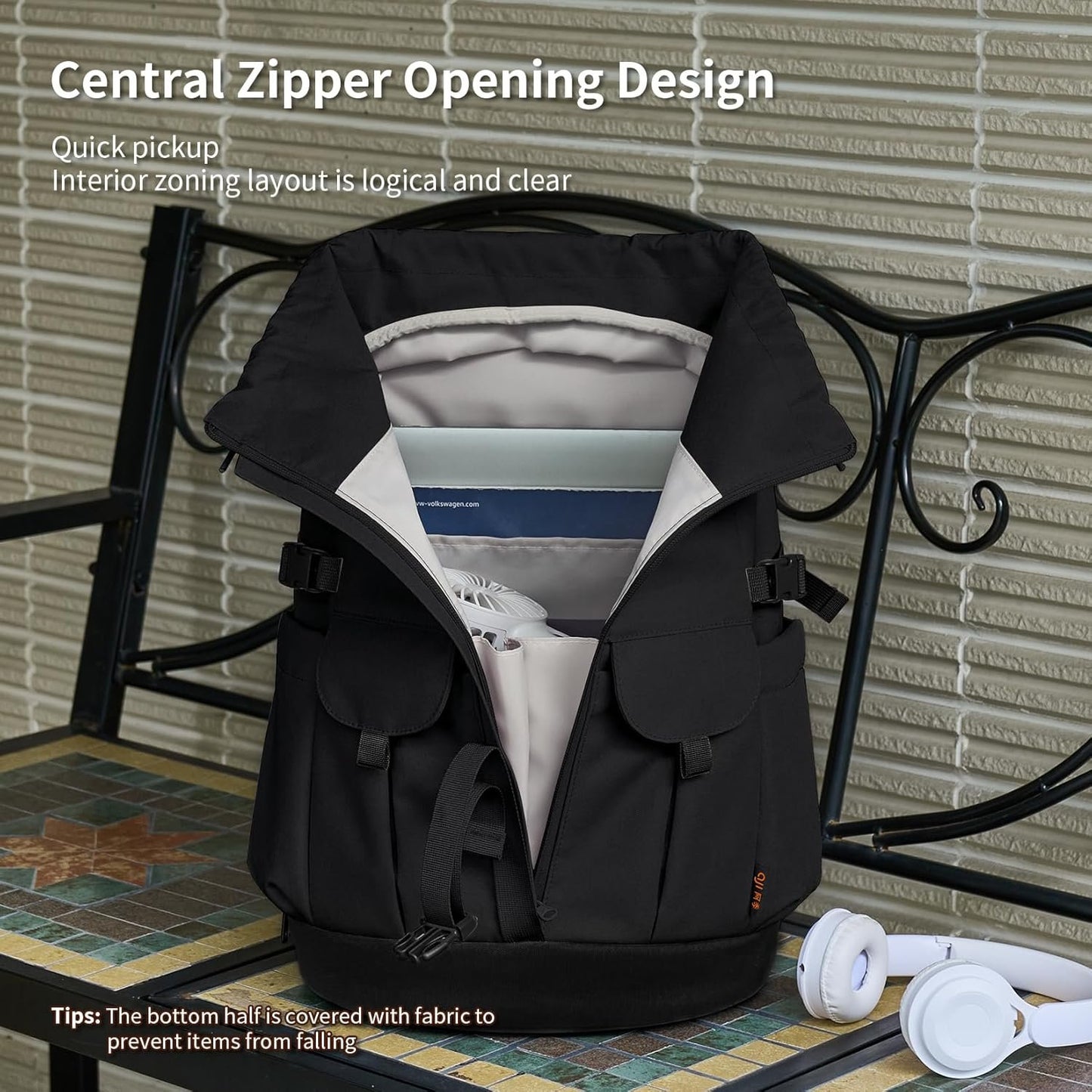 AJI Travel Laptop Backpack for Men Women: Large Backpack Fit 17 Inch Laptop - Carry on Backpack Hiking Backpack for Airplanes, Waterproof Backpack Laptop Case School Backpack