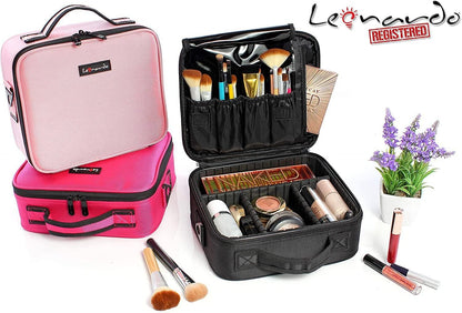 Leonardo LEO50819 Makeup Case Small Professional Makeup Bag for Travel Cosmetics for Make-up Artist Small without Mirror