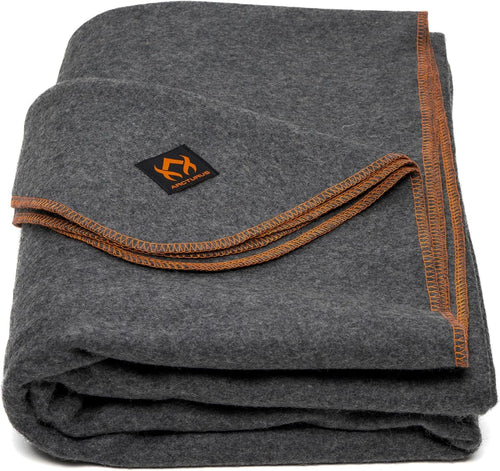 Arcturus Military Wool Blanket - 4.5 lbs, Warm, Thick, Washable, Large 64" x 88" - Great for Camping, Outdoors, Survival & Emergency Kits (Military Gray)