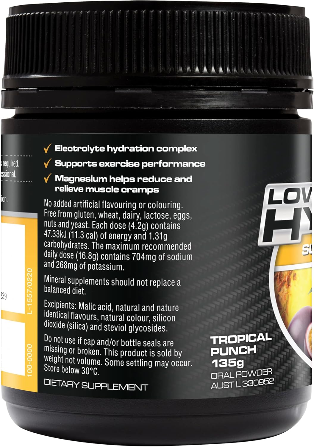 Endura Rehydration Electrolyte Powder - Low Carb Fuel - Tropical Punch Flavoured - 135g