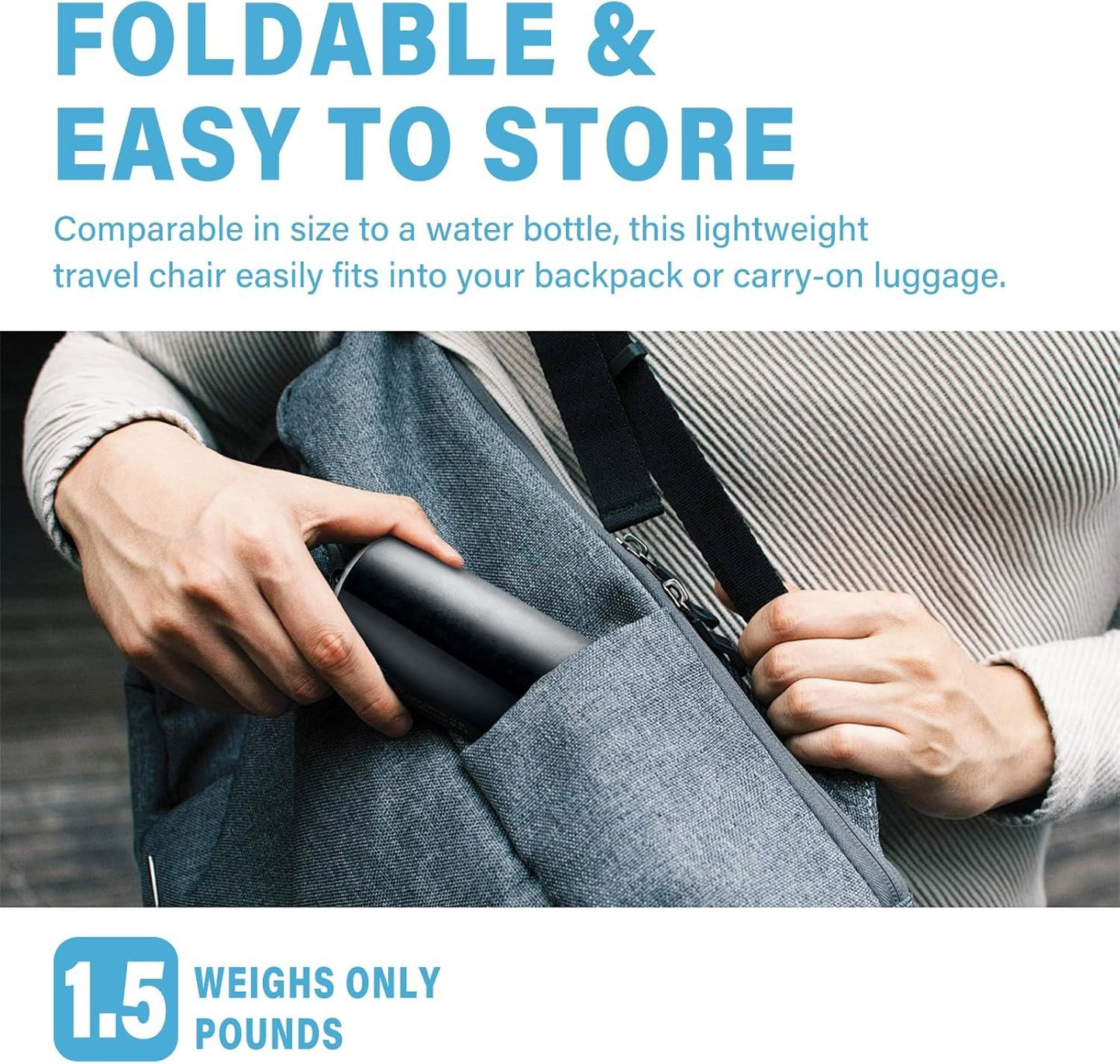 Youngly Portable Telescopic Chair Folding Stool Cane Subway Travel Outdoor Folable Seat Chairless Chair