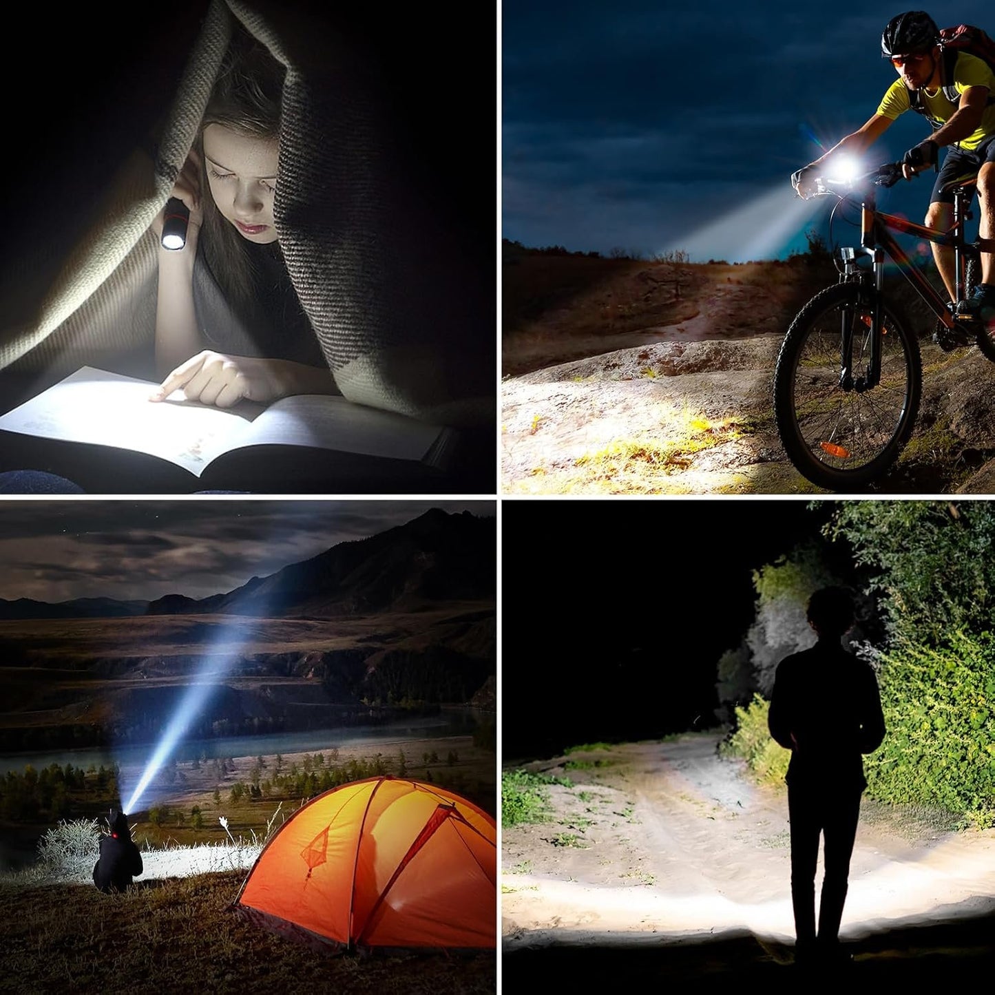 Blukar LED Flashlight Rechargeable, Super Bright Small Handheld Flashlights- Zoomable, Adjustable Brightness, Long Lasting Flash Light, Waterproof Pocket Size Torch Light for Emergency Camping Hiking