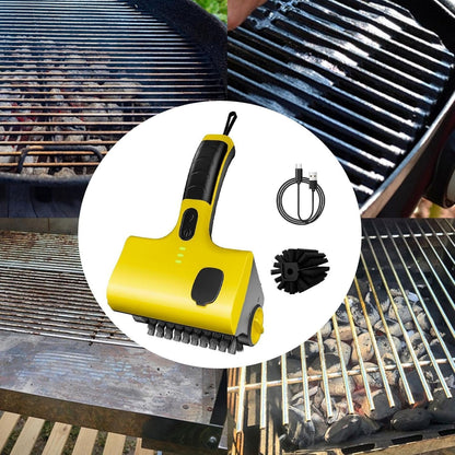 Baoblaze Electric Grill Brush Cordless Rechargeable Ergonomic Grip Sturdy Multifunction Grill Accessories Scrub Brush for Barbecue