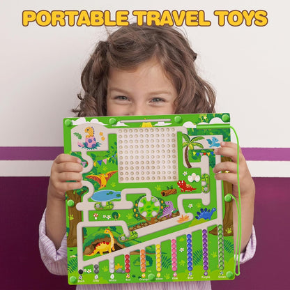 Magnetic Color and Number Maze, Montessori Toys for 3 4 5 Year Old Toddler Boys Girls, Magnet Drawing Board, Preschool Activities Educational Learning Toys, Gifts for Kids Birthday Christmas