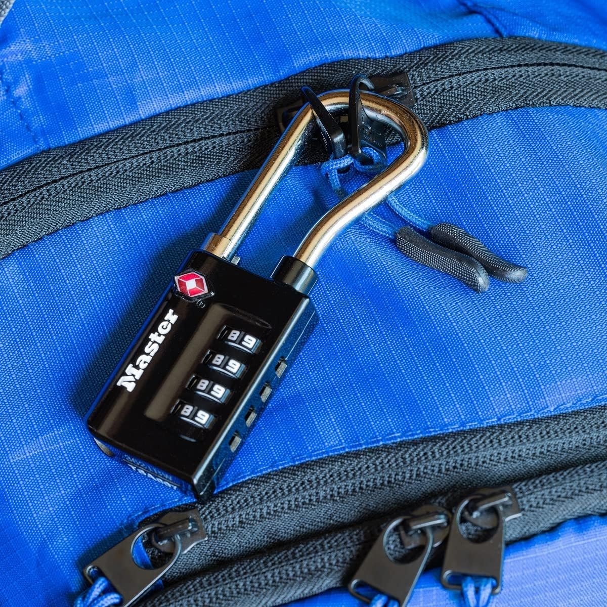 Master Lock Padlock, Set Your Own Combination TSA Accepted Luggage Lock, 1-5/16 in. Wide, 4696D, Black