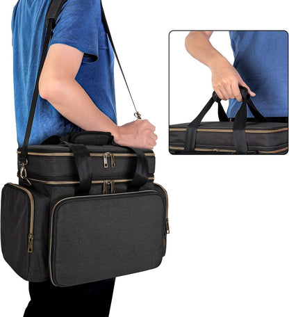 Trunab Console Travel Bag Compatible with Xbox Series X, Carrying Case with Multiple Storage Pockets for Xbox Controllers, Headset, Portable Hard Disk and More Accessories, Black (Patented Design)