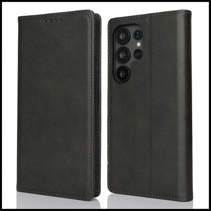 FROLAN for Samsung Galaxy S25 Ultra Wallet Case, Premium PU Leather with Credit Card Holder Slot Flip Folio Magnetic Kickstand Drop Protection Shockproof Phone Cover 6.9 Inch (Black)