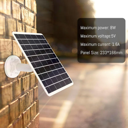 8W Solar Panel Compatible with Google Nest Camera Outdoor & Indoor (Battery Version-2nd Generation), Solar Power Charger for Google Nest Cam with Indicator Light,13ft Cable IP66 Weatherproof Panel