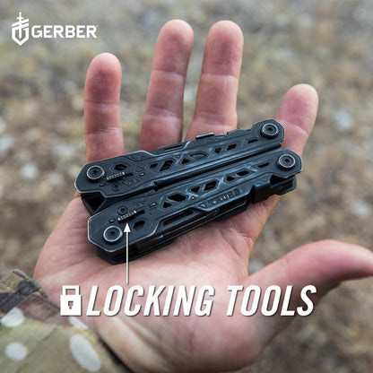 Gerber Gear Truss 17-in-1 Multitool with Pocket Knife and Needle Nose Pliers - Gifts for Men, Compact EDC Gear, Black with Standard Sheath