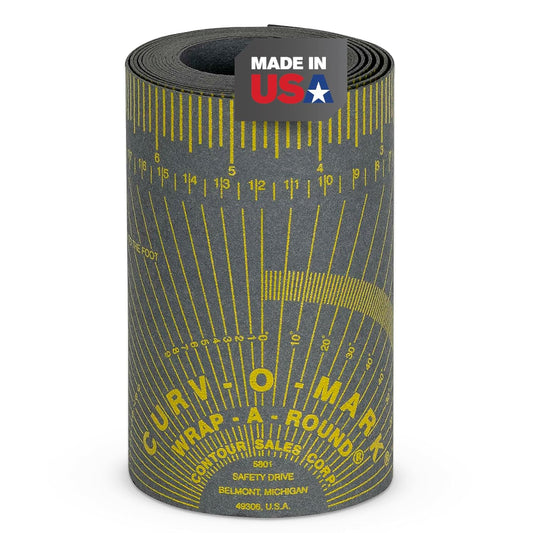 Jackson Safety 14766 Curv-O-Mark Wrap-A-Round Ruler, X-Large, Grey, Tube Diameter 4" to 12"