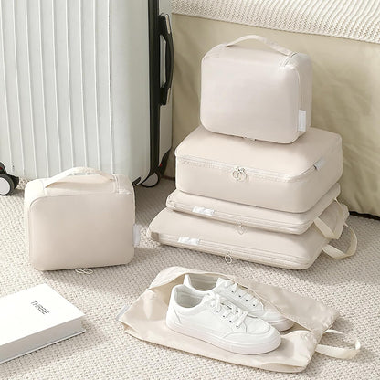 Set of 6 Packing Cubes Compression Design - Save Space in Luggage