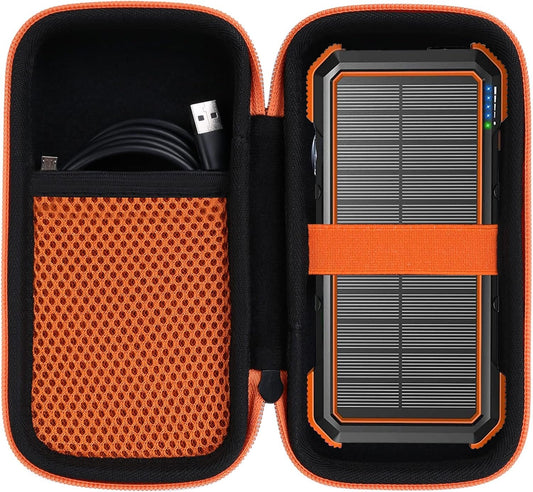 Aenllosi Hard Carrying Case Compatible with Solar Power Bank Qi Charger 10,000mAh