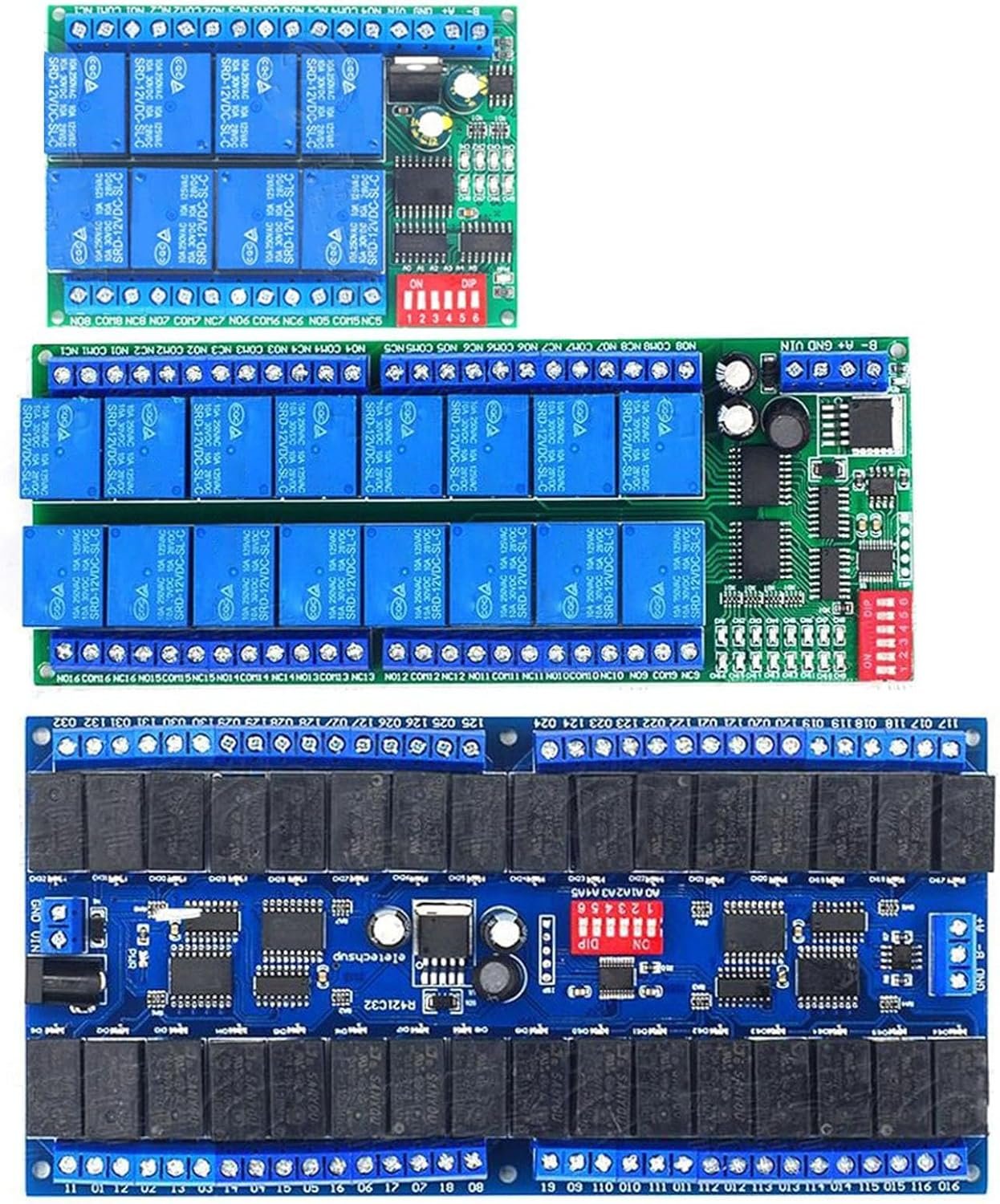 CHENZILIN RS485 Relays Module DC12V 32/16/8 Channel for Automation Home with RTU Control