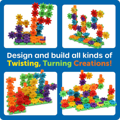 Learning Resources Gears! Gears! Gears! 100-Piece Deluxe Building Set, STEM Construction Toy Set, Puzzle, 100 Pieces, Ages 3+