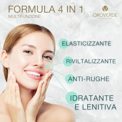 OROVERDE Anti-Age Face Cream 50 ml – Moisturizing Anti-Wrinkle Primer Effect Treatment – with Cannabidiol, Hyaluronic Acid and Organic Natural Ingredients – Luxury Skincare, Made in Italy