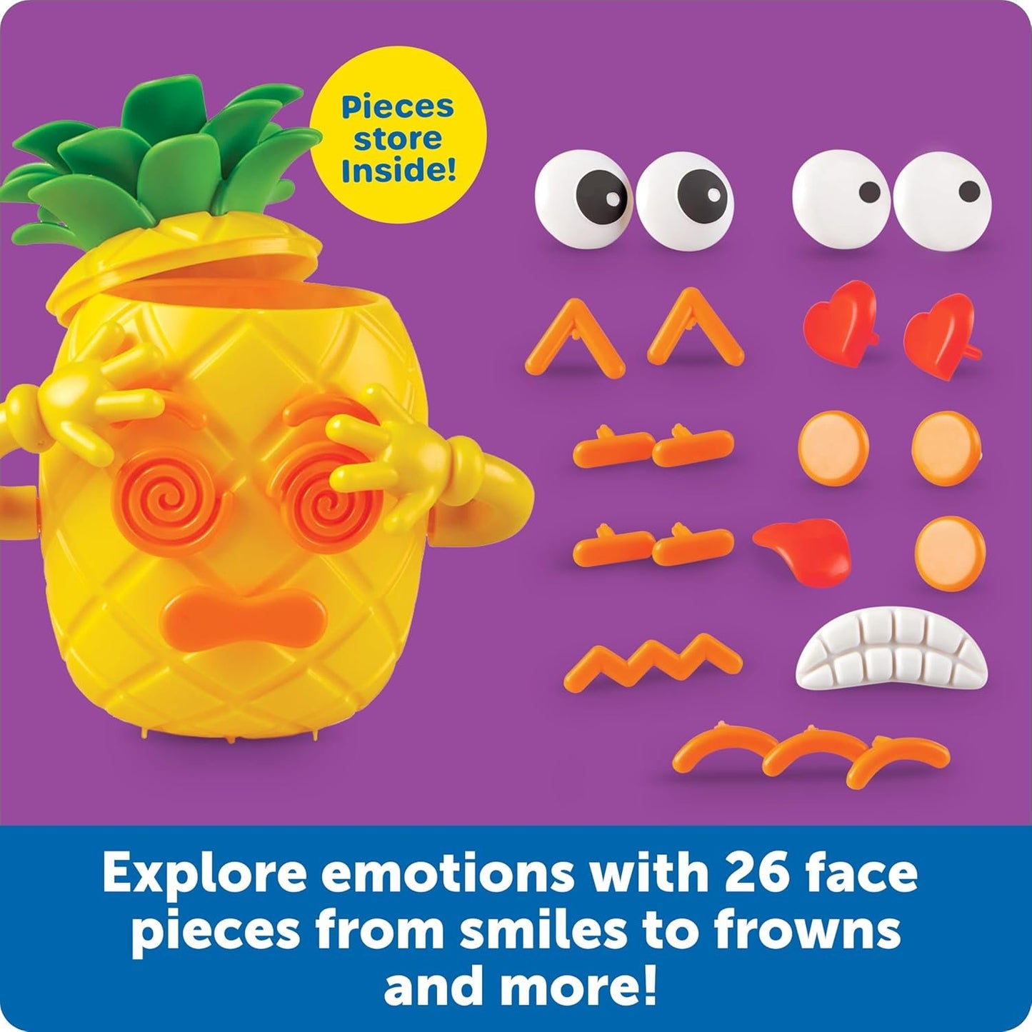 Learning Resources Big Feelings Pineapple, Social Emotional Toy, Creative Play, Body Awareness, for Kids, Ages 3+