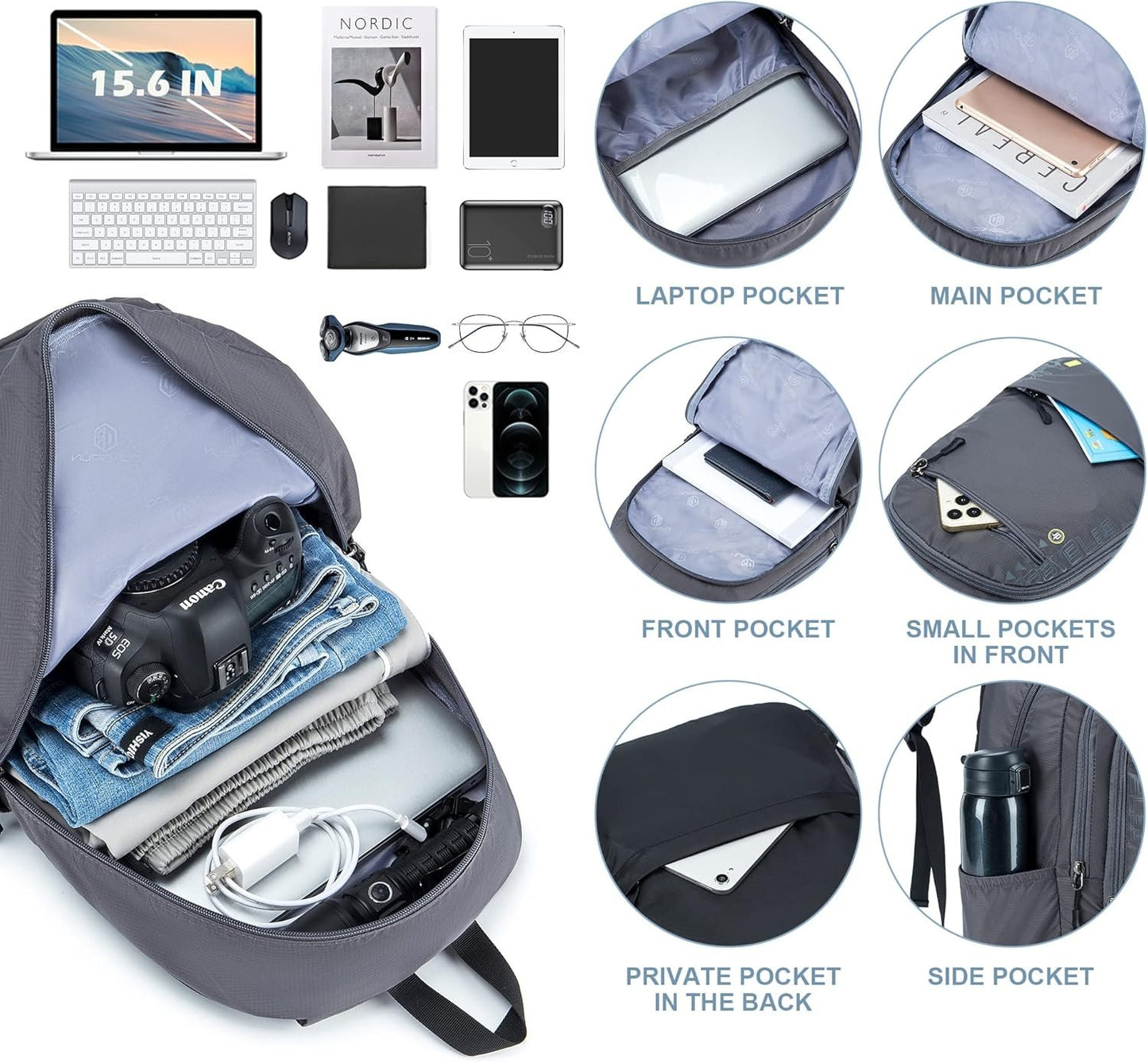 SPAHER Ryanair Cabin Bag 40x20x25 Hiking Backpack School Travel Backpack Mountaineering Bag Nylon Outdoor Waterproof Sport Trekking Camping Backpack Daypack Small Laptop Rucksack for All Persons