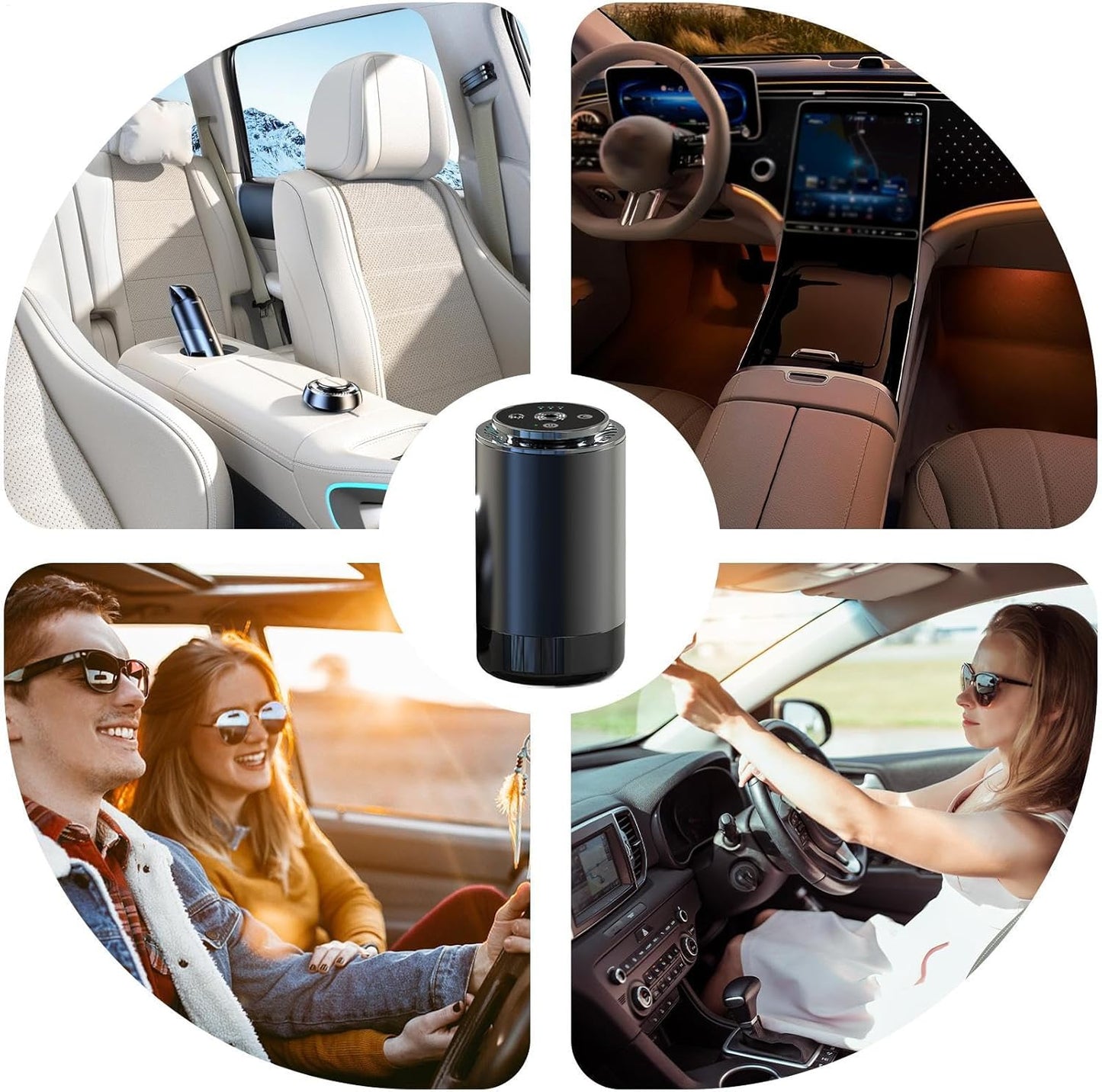 Car Air Freshener - Car Fragrance Diffuser | Smart Auto Air Freshener Projector, Long-Lasting Scent Odor Eliminator, Oil Diffuser With Adjustable Intensity, Car Interior Accessories
