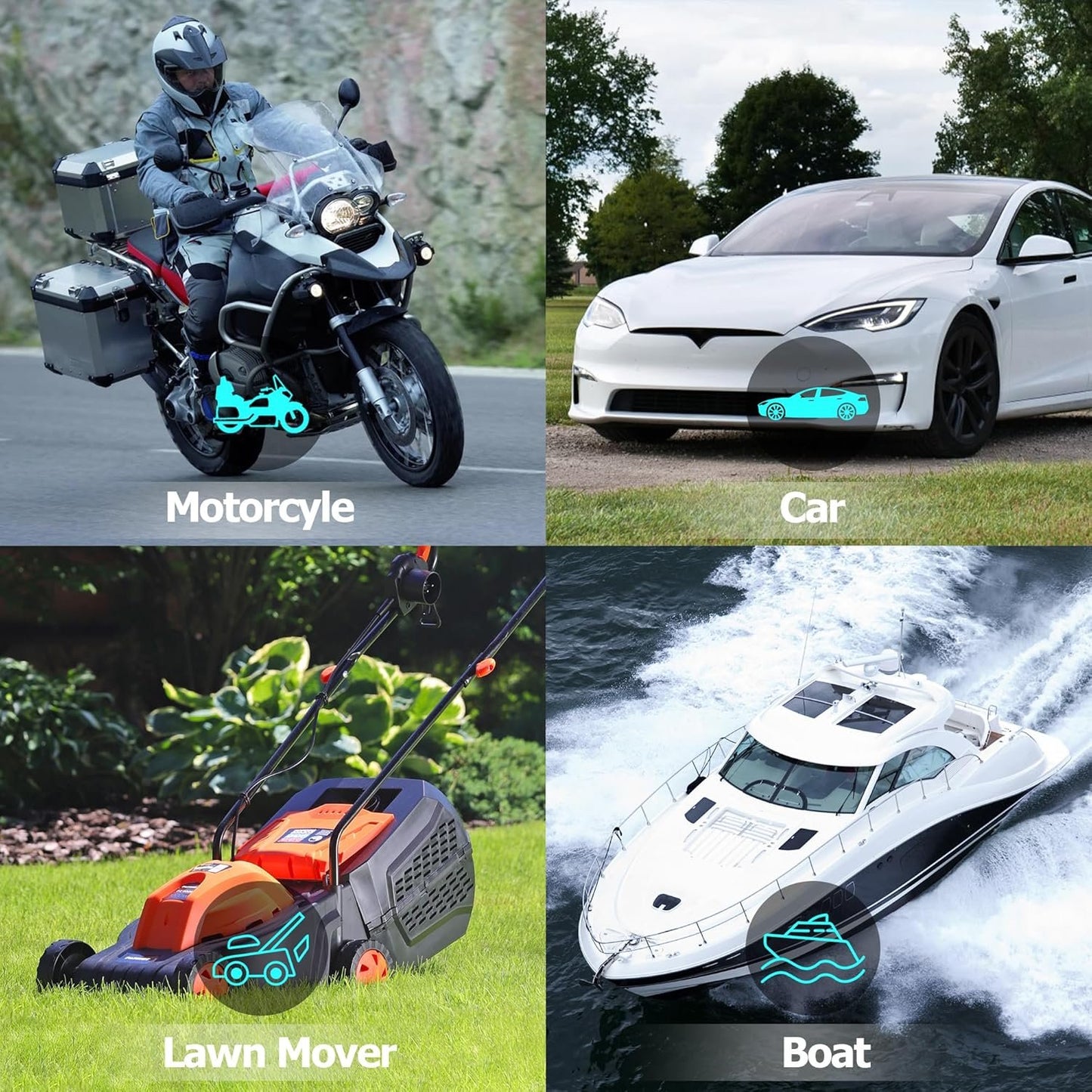 AOTHOTOP Solar Battery Maintainer, 9W Portable and High-Efficiency Solar Battery Charger 12 V Waterproof, Solar Panel Car Battery Charger for RV Motorcycle Boat Marine Trailer Tractor Snowmobile,etc.