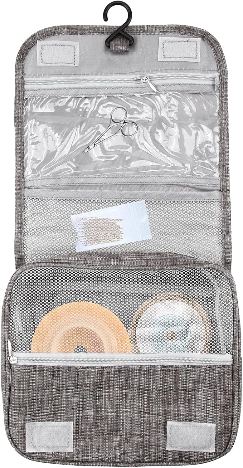 HDBHBH Travel Wash Bag - Large Travel Toiletries Organizer with Multiple Compartments,Suitable for Men & Women, Lightweight Dopp Kit for Camping, Business Travel, Makeup Accessories (Gray)