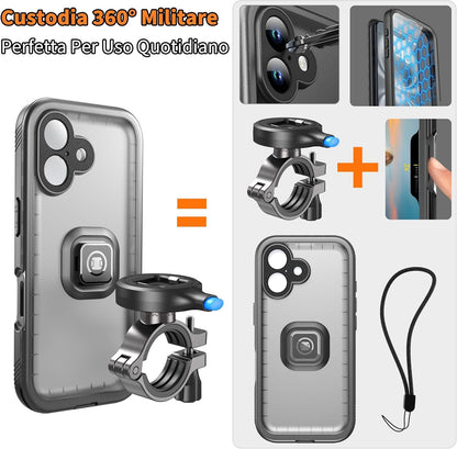 Cozycase Motorcycle Bike Mount for iPhone 13 Waterproof – Metal/Aluminium Mobile Phone Holder/Navigator Handlebar MTB/Bicycle Electric Scooter Ebike Scooter Mountain Bike Waterproof