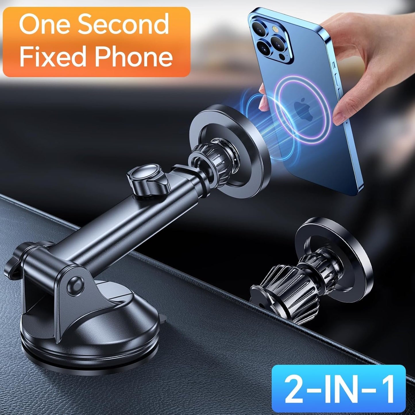 for MagSafe Car Mount【Windshield+Vent+Dash】Magnetic Phone Holder Car Suction Cup Phone Holder for Car Phone Holder Mount 【Strong Magnets】Support Cellulaire Auto for iPhone 16 Pro Max 15 14 13 12 Plus
