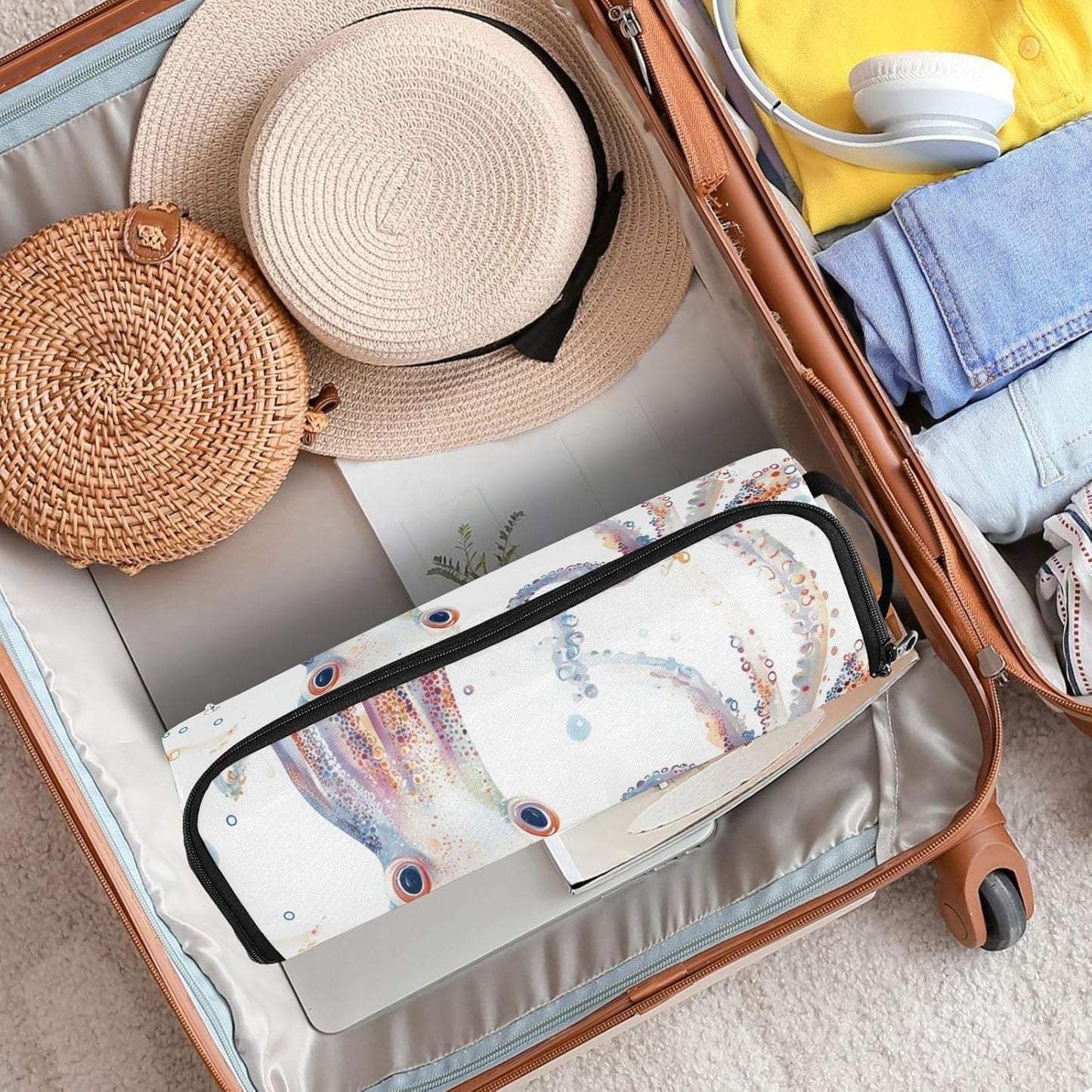 FRODOTGV Borsa da viaggio per strumenti per capelli con cuscinetto resistente al calore, impermeabile, organizer per ferri da stiro piatti e accessori per la cura dei capelli, 10, 1 Size