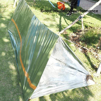 Wilitto Emergency Tent Portable Thermal Blanket Lifesaving Camping Equipment for Emergency Situations Portable Emergency Shelter Green A