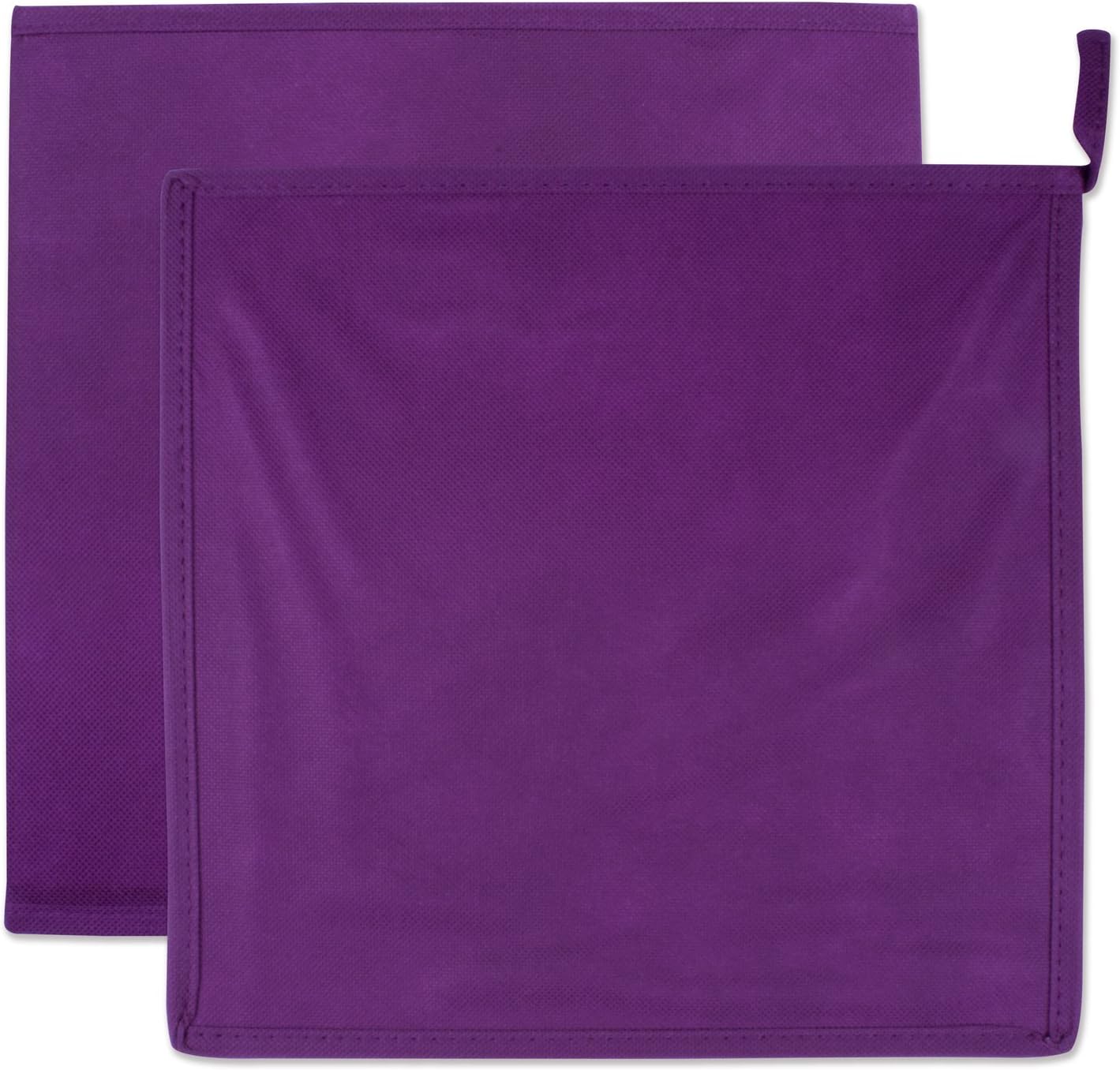 DII Foldable Fabric Storage Containers for Nurseries, Offices, Closets, Home Décor, Cube Organizers & Everyday Storage Needs, (Large - 11 x 11 x 11) Eggplant - Set of 4