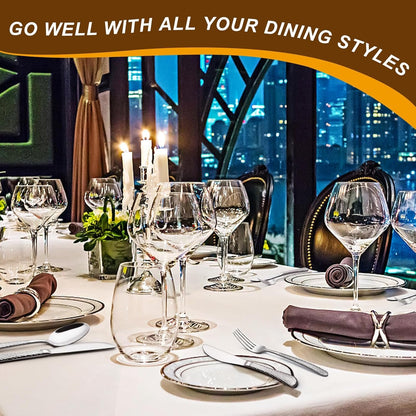 40-Piece Hammered Silverware Set, Stainless Steel Heavy Duty Flatware Set for 8, Food-Grade Tableware Cutlery Set, Utensil Sets for Home Restaurant, Mirror Finish, Dishwasher Safe